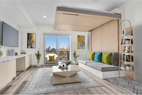 Floor plan for studio, 1 bath, 589 sqft